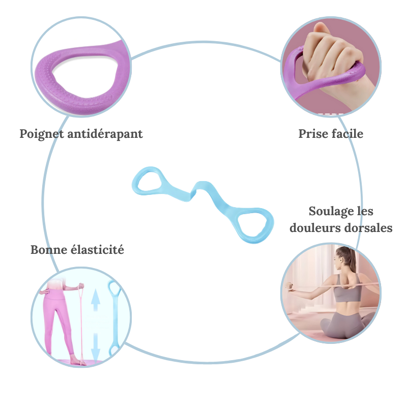Bande de résistance élastique – Étirements & renforcement du dos