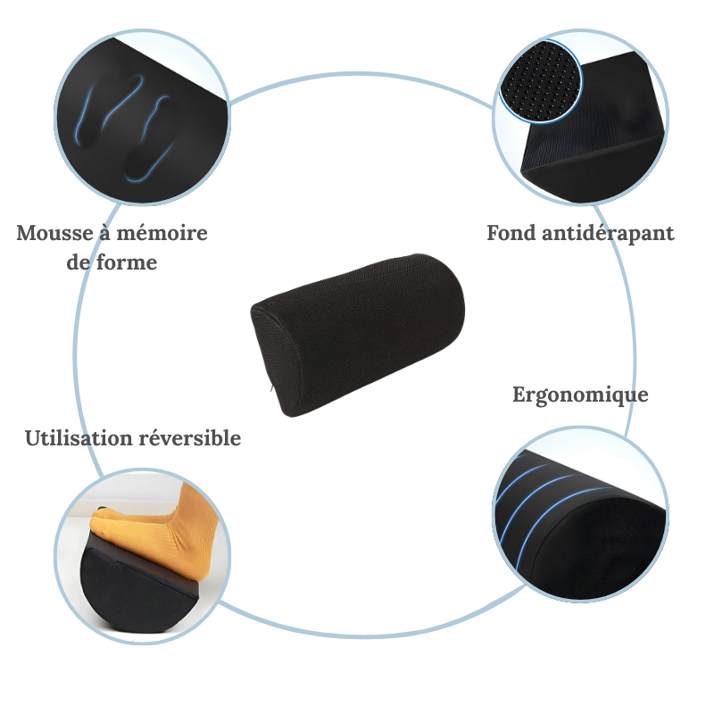 Repose-pieds en mousse à mémoire de forme – Confort & soutien personnalisés