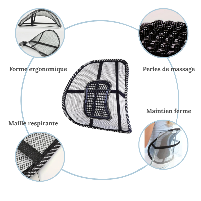 Support dorsale en maille – Soutien ciblé & massage intégré