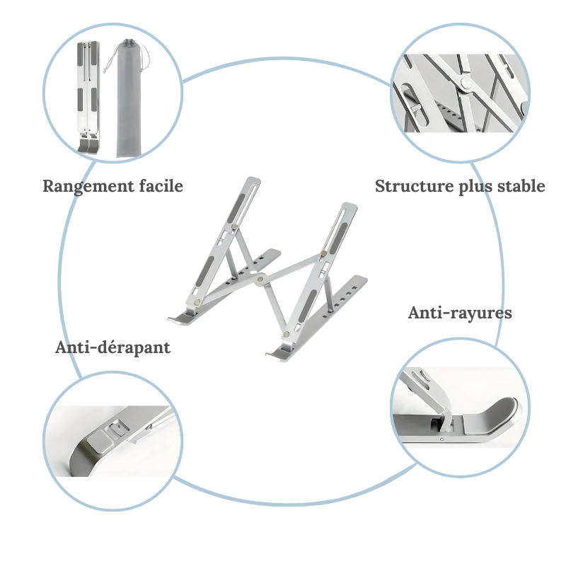 Support pour PC portable – Confort & posture améliorée