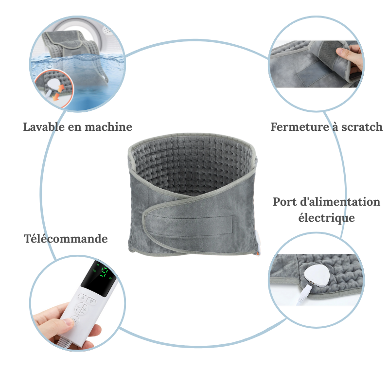 Ceinture lombaire chauffante – Soulagement ciblé & confort thermique