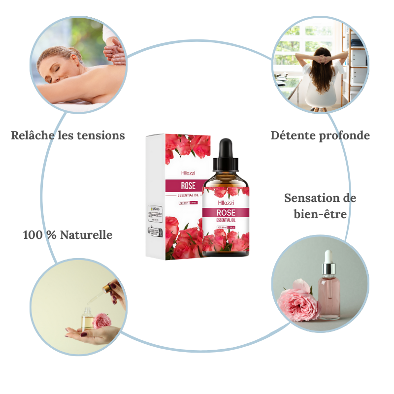 Huile essentielle de rose – Massage & détente naturelle