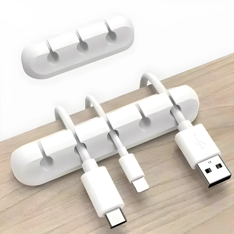 Organisateur de câbles USB en silicone – Bureau rangé & câbles protégés