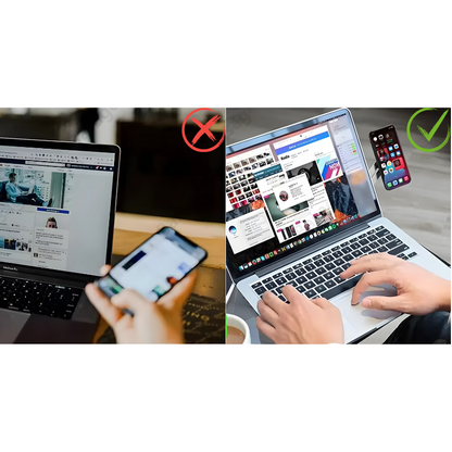 Support téléphone magnétique pour PC portable – Organisation & confort visuel