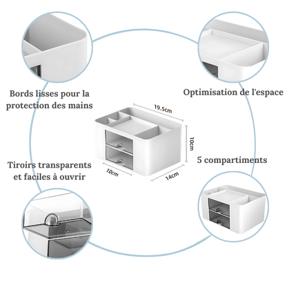 Organisateur de bureau – Rangement pratique & espace optimisé