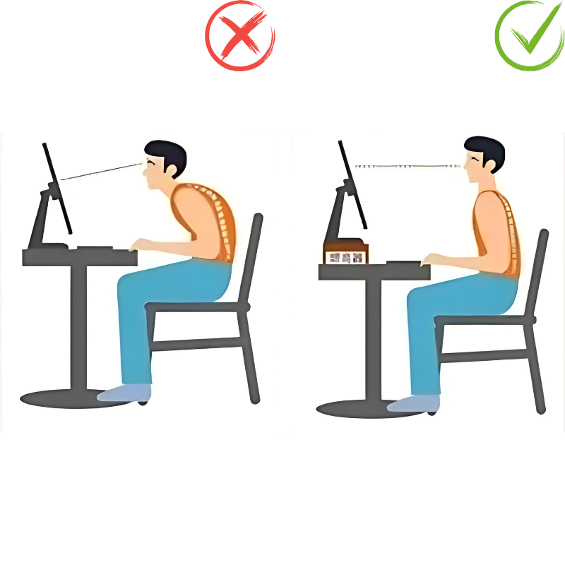 Support d’écran de bureau – Alignement visuel & posture saine