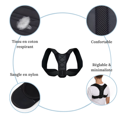 Correcteur de posture haut du dos – Épaules ouvertes & tensions soulagées