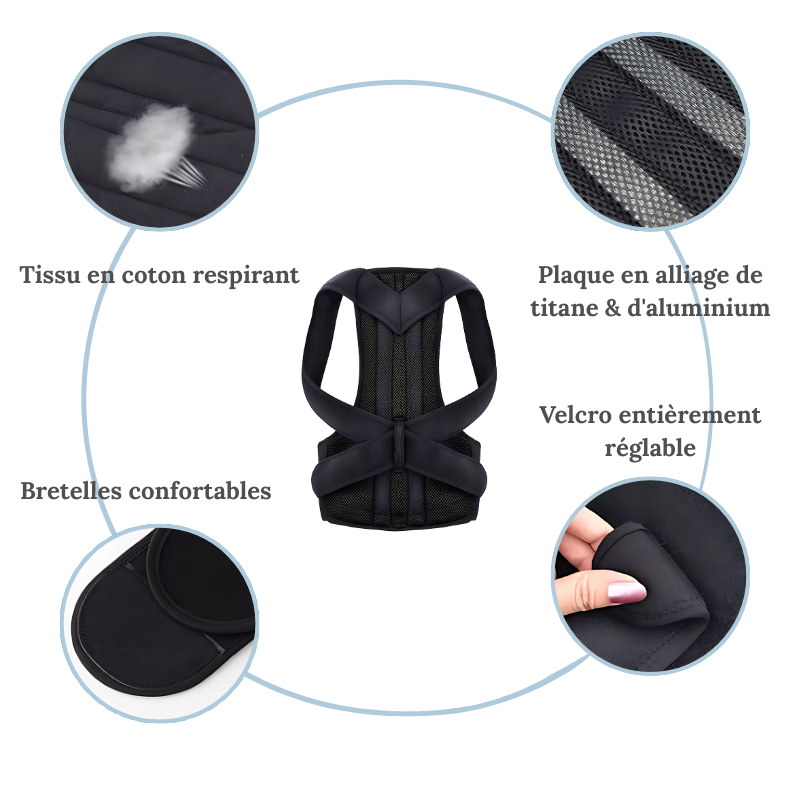 Correcteur de posture – Redressez votre dos & soulagez les tensions