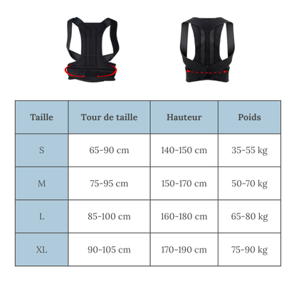 Correcteur de posture – Redressez votre dos & soulagez les tensions